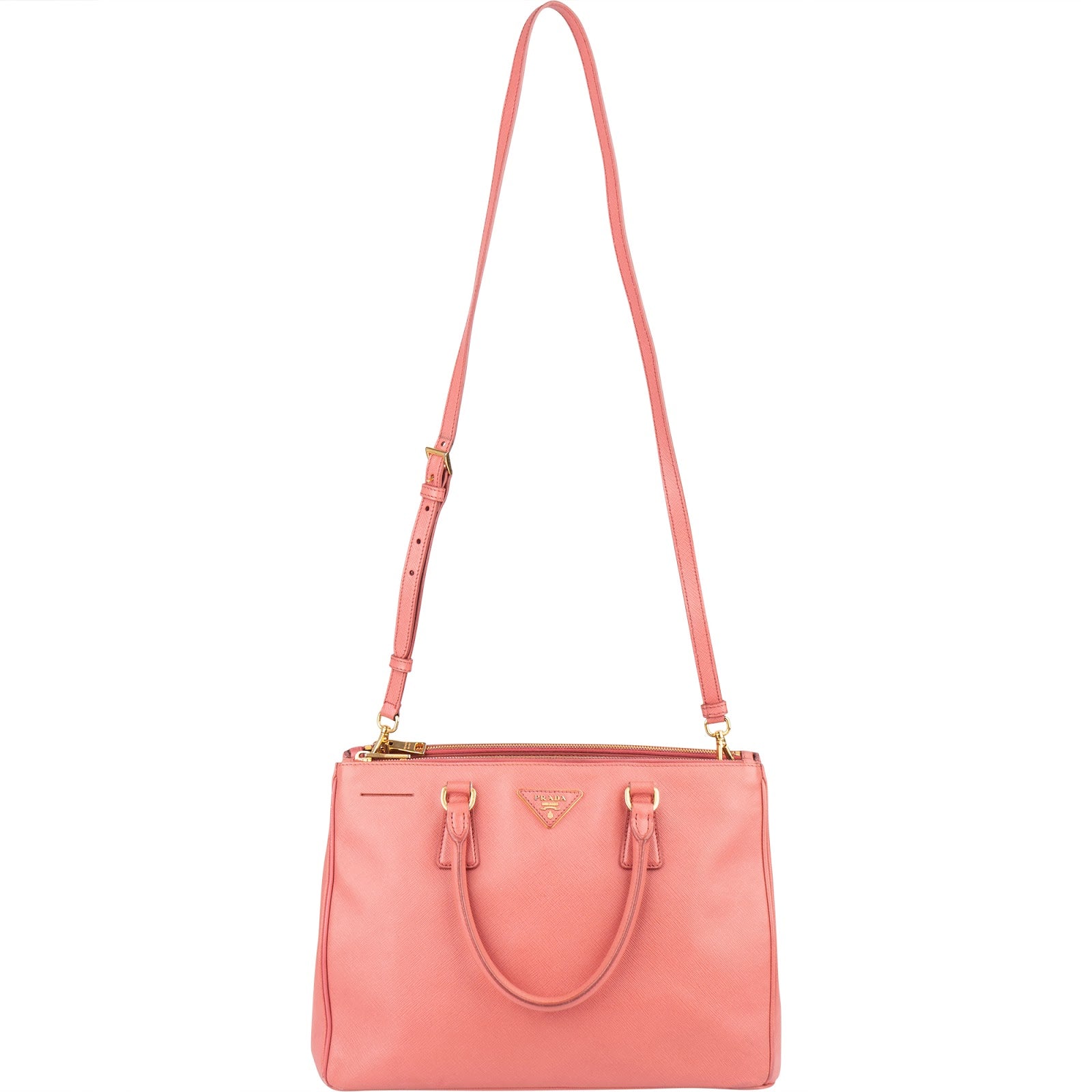 Prada Pink Saffiano Leather Galleria Handbag - vintageandkickz