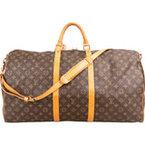 Louis Vuitton Monogram Canvas Keepall 60 Bandoulière Travel Bag