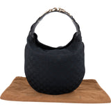 Gucci Monogram GG Canvas Chain Horsebit Hobo Shoulder Bag