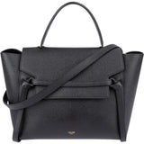 Celine Black Grained Calfskin Belt Handbag