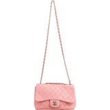 Chanel Quilted Soft Lambskin Palladium Jumbo Single Flap Crossbody Bag