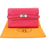 Hermès Pink Togo Leather Kelly 15 Wallet