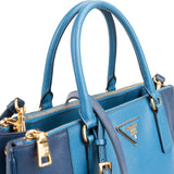 Prada Bicolor Saffiano Leather Galleria Handbag