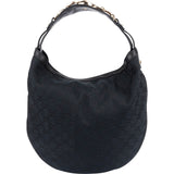 Gucci Monogram GG Canvas Chain Horsebit Hobo Shoulder Bag