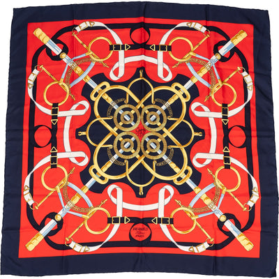 Hermès Grand Apparat Silk 90 Scarf Tuch