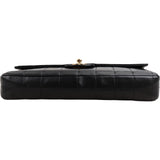 Chanel Quilted Lambskin 24K Gold Chocolate Bar Single Flap Shoulder Bag