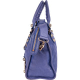 Balenciaga Purple Leather Classic City Handbag
