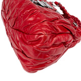 Miu Miu Red Quilted Vitello Lux Small Coffer Handbag