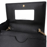 Gucci Grained Leather GG Wallet On Chain Crossbody Bag