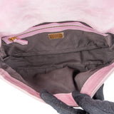 Fendi Monogram FF Embossed Suede Baguette Crossbody Handbag