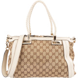 Gucci Monogram GG Bella Bamboo Handbag