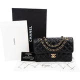 Chanel Quilted Caviar Leather Small Double Flap Shoulder Bag
