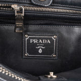 Prada Black Leather Vitello Double Zip Handbag - vintageandkickz