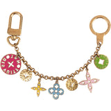 Louis Vuitton Gold Multicolor Pastilles Chain Key Ring Holder Bag Charm