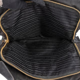 Prada Leather and Nylon Chain Tote Shoulder Bag
