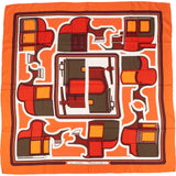 Hermès Les Coupés Silk Carre 90 Scarf Tuch