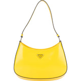 Prada Yellow Patent Leather Triangle Cleo Shoulder Bag