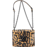 Louis Vuitton Monogram Wild At Heart Cat Leopard Print Canvas Twist MM Crossbody Bag