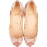Christian Louboutin Multicolor Suede Tie-Dye Peep Toe Platform Pumps (35,5)