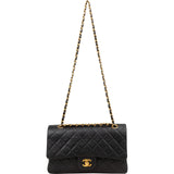 Chanel Quilted Lambskin 24K Gold Medium Double Flap Shoulder Bag