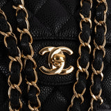 Chanel Quilted Caviar Leather Medium Double Flap Shoulder Bag