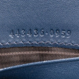 Gucci Matelassé Denim Pearl GG Marmont Wallet