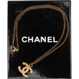 Chanel Textured CC Emblem Pendant Necklace 04C