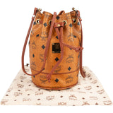MCM Monogram Visetos Drawstring Bucket Crossbody Bag
