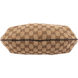 Gucci Monogram GG Canvas Web Strap Half Moon Crossbody Bag