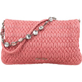 Miu Miu Matelassé Nappa Leather Crystal Flap Shoulder Bag
