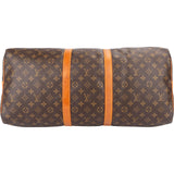 Louis Vuitton Monogram Canvas Keepall 55 Bandoulière Travel Bag