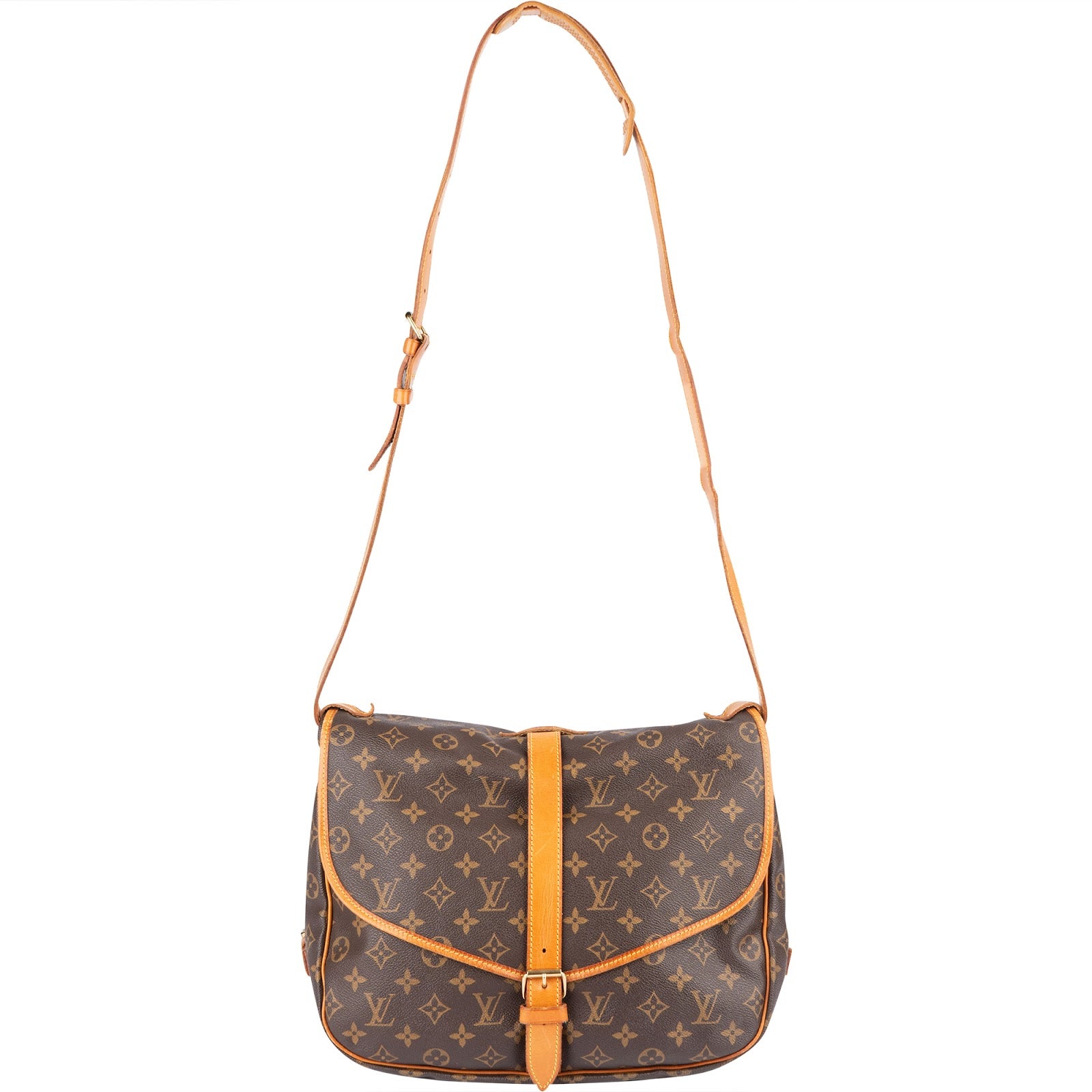 Louis Vuitton Monogram Canvas Saumur 35 Crossbody Bag - vintageandkickz