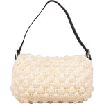 [🔄️B09 / F18] Fendi Multicolor Leather Wool Knit Baguette Shoulder Bag - vintageandkickz