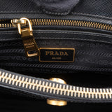 Prada Black Saffiano Leather Galleria Handbag