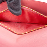 Prada Pink Saffiano Leather Wristlet Wallet Pouch Bag
