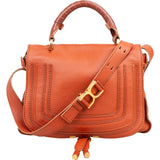 Chloé Grained Calfskin Marcie Double Carry Bag Handbag