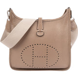 Hermès Argile Togo Leather Palladium Evelyne 29 Crossbody Bag