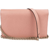 Gucci Leather Interlocking GG Wallet On Chain Crossbody Bag