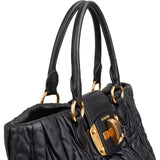 Miu Miu Matelassé Leather Coffer Handbag