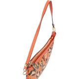 MCM Monogram Visetos Leopard Print Pochette Handbag