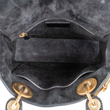 Christian Dior Crinkled Quilted Lambskin Lady Dior Handbag
