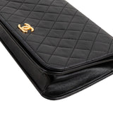 Chanel Quilted Lambskin 24K Gold Single Flap Shoulder Bag