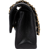 Chanel Quilted Caviar Leather Small Double Flap Shoulder Bag