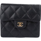 Chanel Quilted Caviar Leather Classic Small Flap Wallet