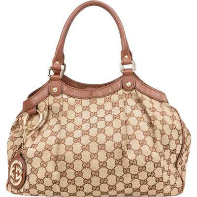 Gucci Monogram GG Canvas Sukey Hobo Handbag