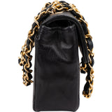 Chanel Quilted Lambskin 24K Gold Mini Square Single Flap Crossbody Bag