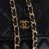 Chanel Quilted Caviar Leather Wallet On Chain Crossbody Bag