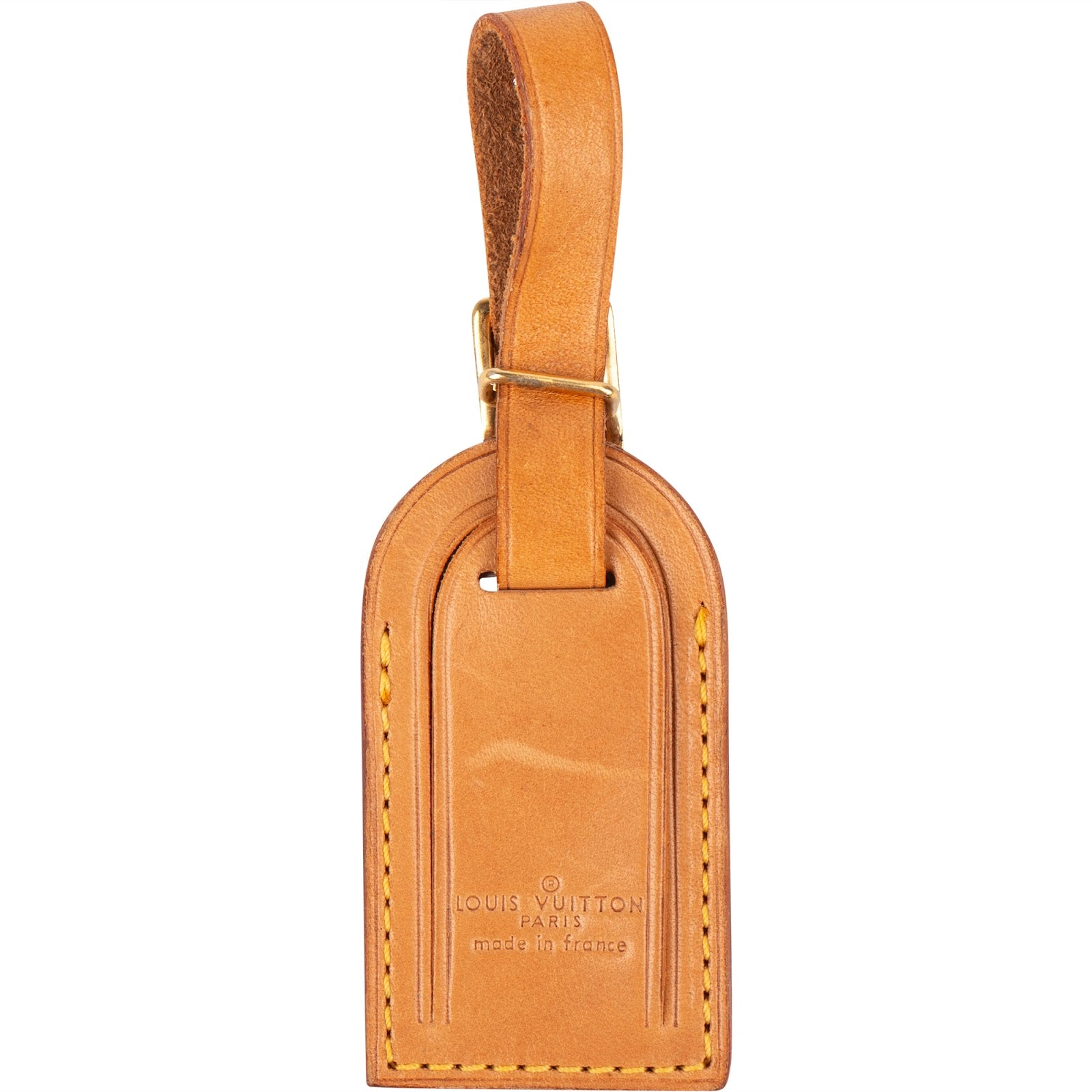 [🔄️B10 / F35] Louis Vuitton Vachetta Leather Luggage Tag - vintageandkickz
