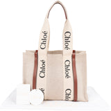 Chloé Canvas Medium Woody Tote Shoulder Bag