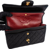 Chanel Quilted Lambskin 24K Gold Small Double Flap Shoulder Bag